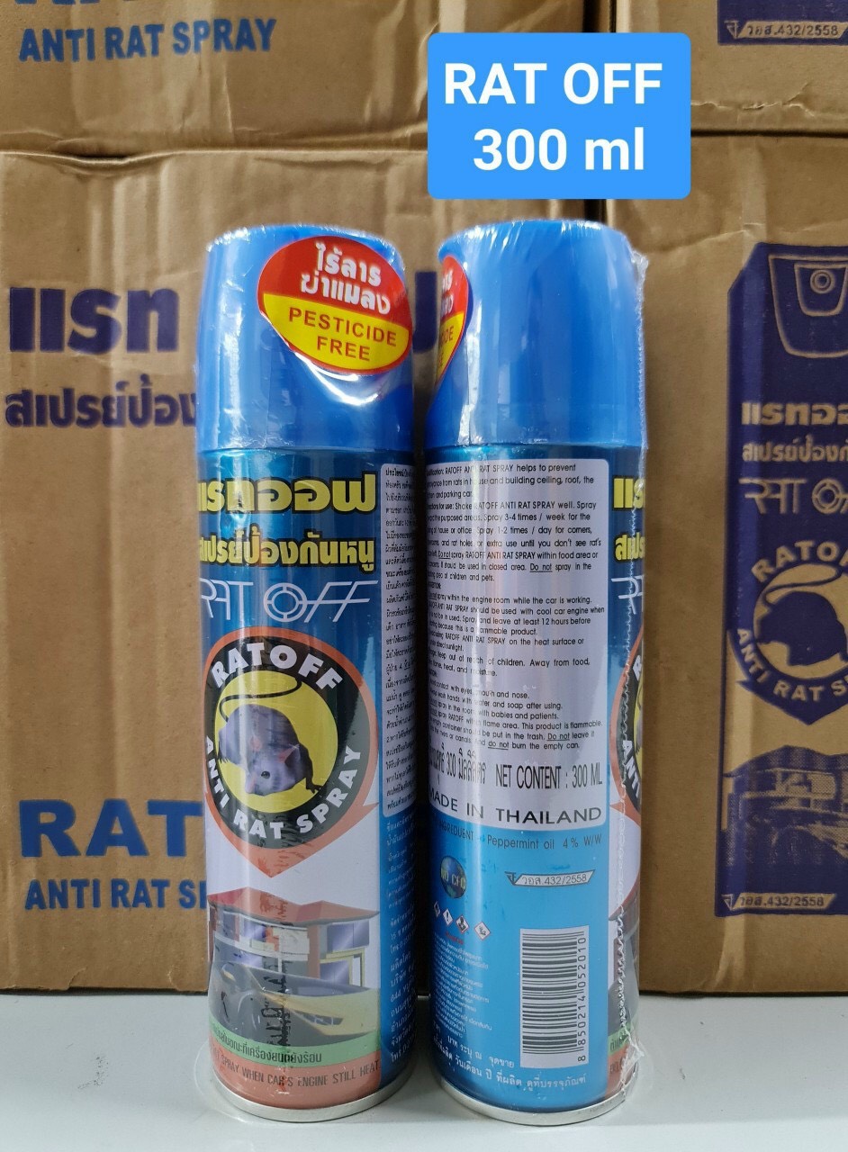 Xịt đuổi chuột, hàng Thái Lan loại mới 300ml, đuổi chuột sinh học an toàn và hiệu quả - Hàng chính hãng