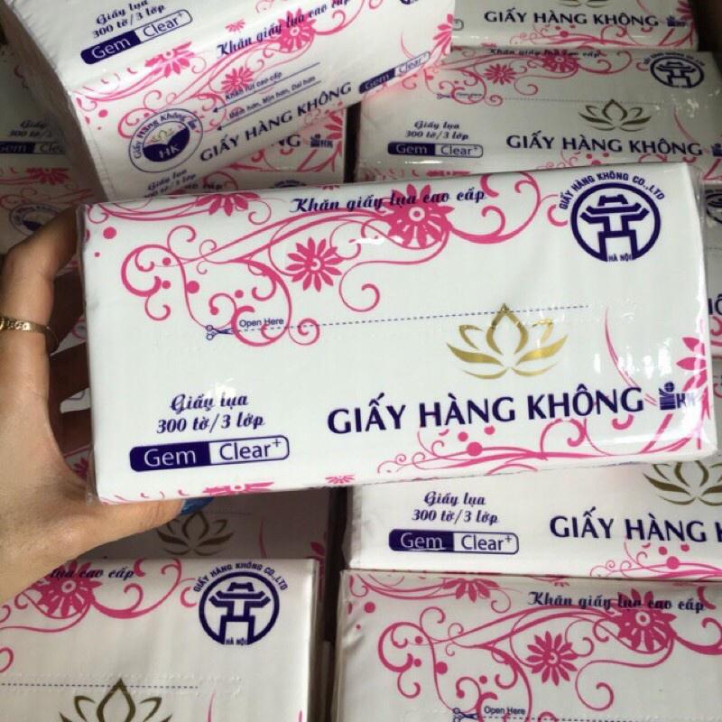 Giấy ăn lụa ( HÀNG KHÔNG  ) khăn giấy rút cao cấp 1 gói 300 tờ