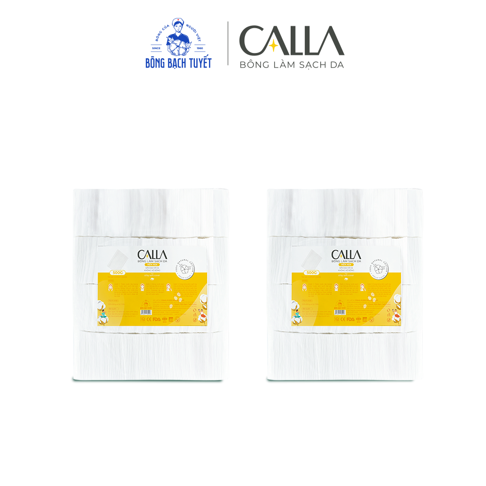 Combo 2 Túi Bông Tẩy trang làm sạch da Bông Bạch Tuyết Calla Mềm mịn