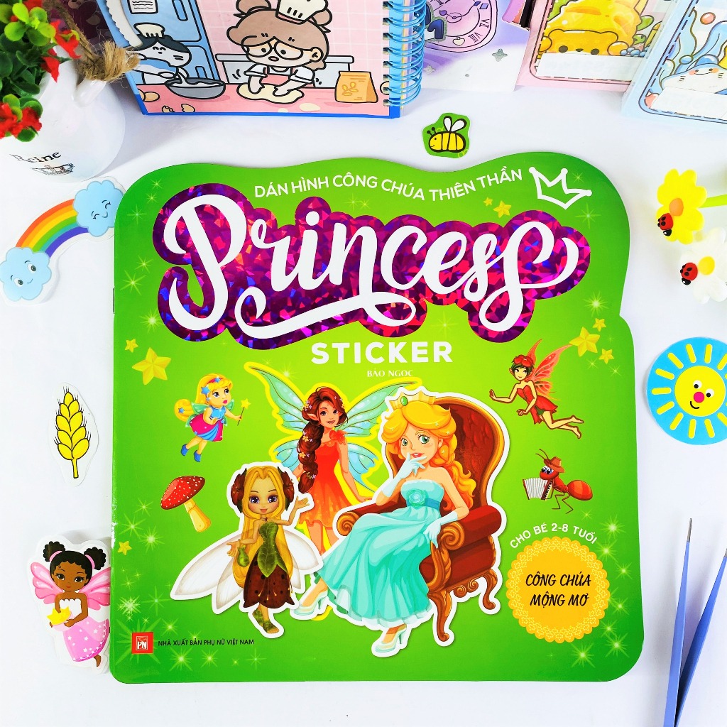 Sách - Dán hình Công Chúa Thiên Thần - Princess Sticker - Ndbooks