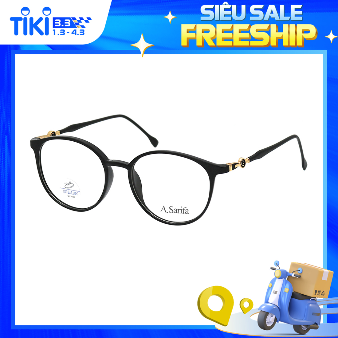 Gọng kính chính hãng SARIFA 2250 – C1-Đen