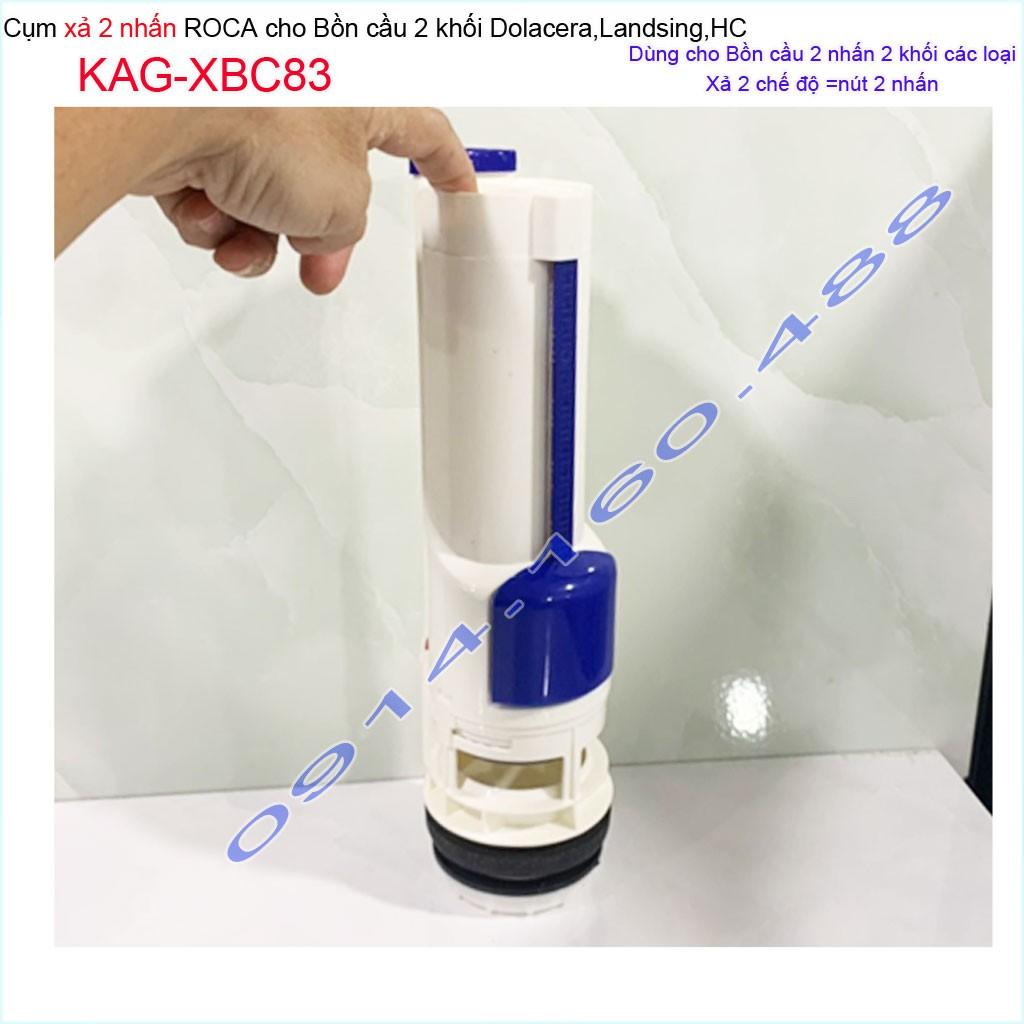 Cụm xả bồn cầu 2 khối Roto KAG-XBC83, cột xả bàn cầu 2 nhấn két rời, xả nước bàn cầu két rời 2 nhấn êm xả tốt