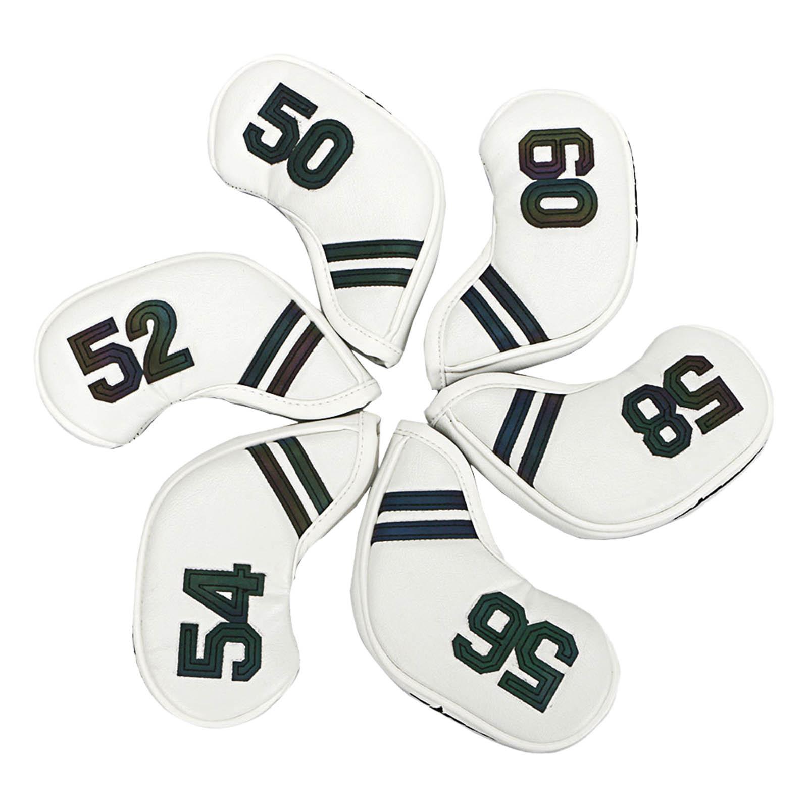 6x Golf Club Headcover Iron Head Covers, Protective Wedges Protection Guard for Men