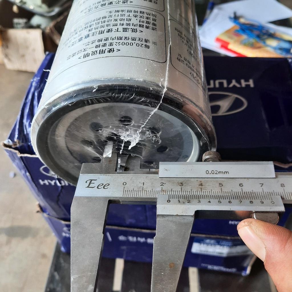 Lọc nhiên liệu xe Hyundai 5 tấn, 8 tấn, Hyundai County điện, mã lọc 31945-7L002, hàng Hyundai Mobis xanh