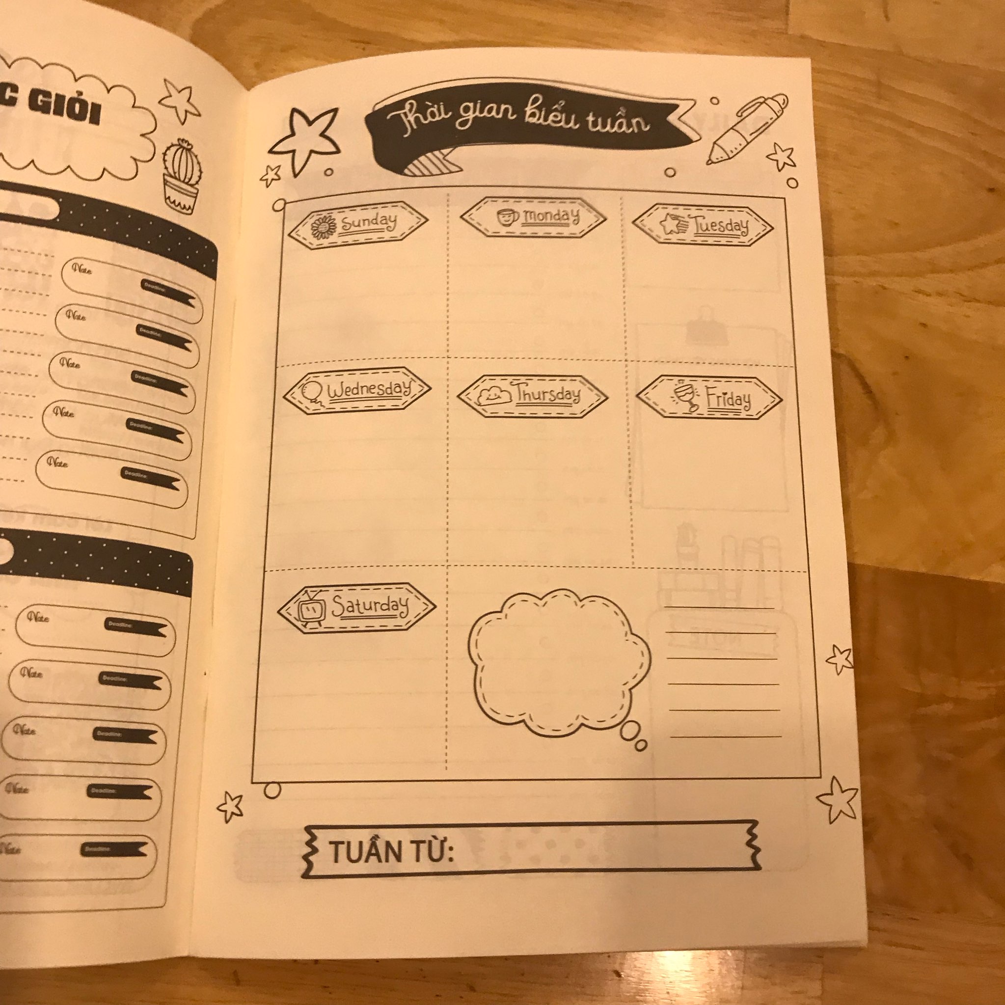 Sổ tay Study planner kế hoạch học tập 
