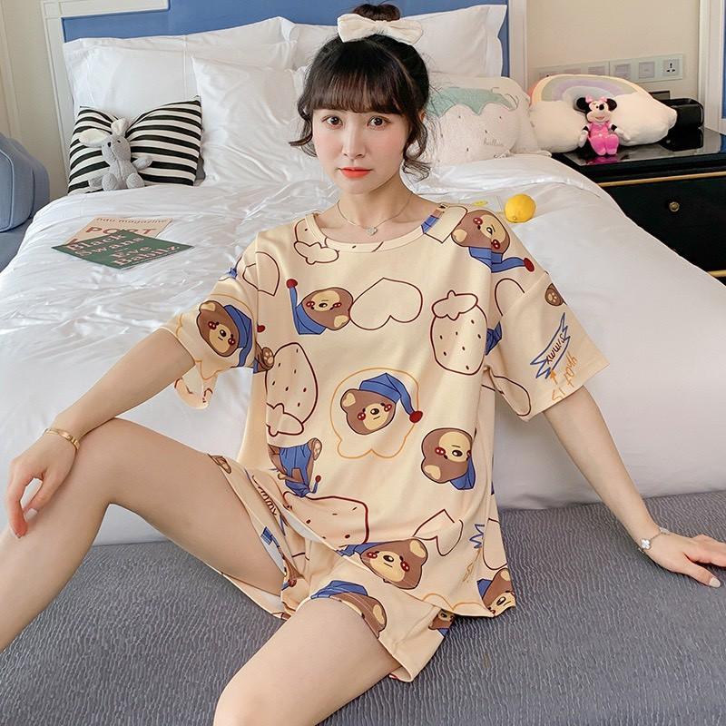 Bộ đồ bầu đùi chất thun sữa mềm mát có chun chỉnh mặc bầu và sau sinh BĐC835