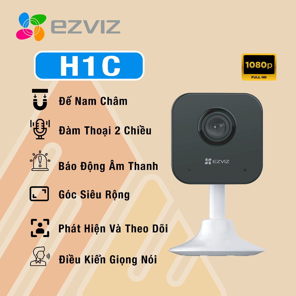 Camera Wifi Ezviz CS-H1C (2.0MP) - Hàng chính hãng