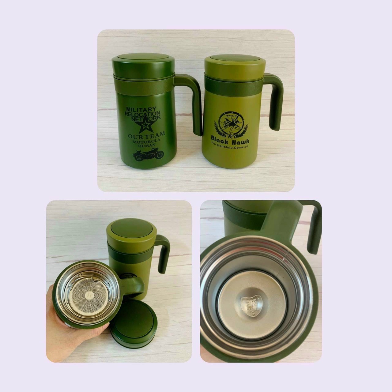 Ca giữ nhiệt để bàn 450ml có lõi lọc trà