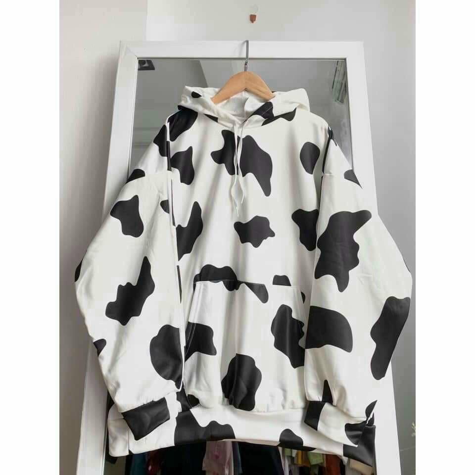 Áo Hoodie Unisex Nam Nữ Bò Sữa