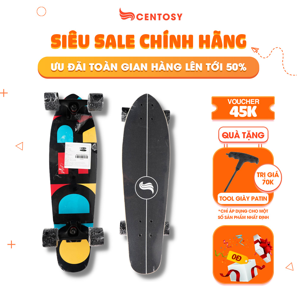 Ván Trượt Skateboard Người Lớn, Trẻ Em Centosy Penny Cruise - In Hình, Mặt Nhám Chống Trơn