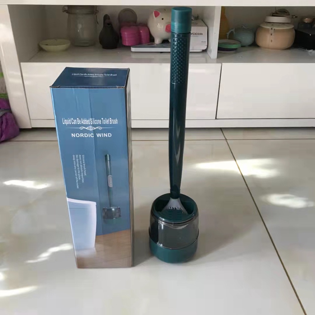 Cọ Bồn Cầu Toilet Nhà Vệ Sinh Cao Cấp Kèm Giá Cắm Chổi Silicon - Hàng Loại 1 - Chính Hãng MINIIN