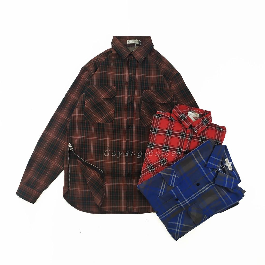 Áo Flannel zip sườn 3 màu mới cực chất