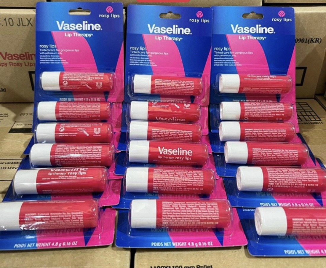 COMBO 3 Son Dưỡng Môi Vaseline Dạng Thỏi 4.8g Hồng- hàn quốc hàn( không có tem phụ- không xuất hóa đơn )