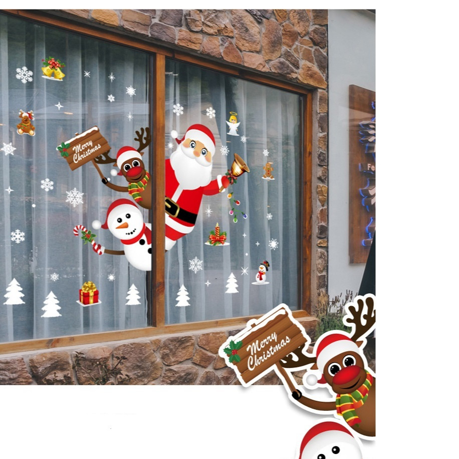 Tranh decal dán tường ông già Noel cao cấp -N01