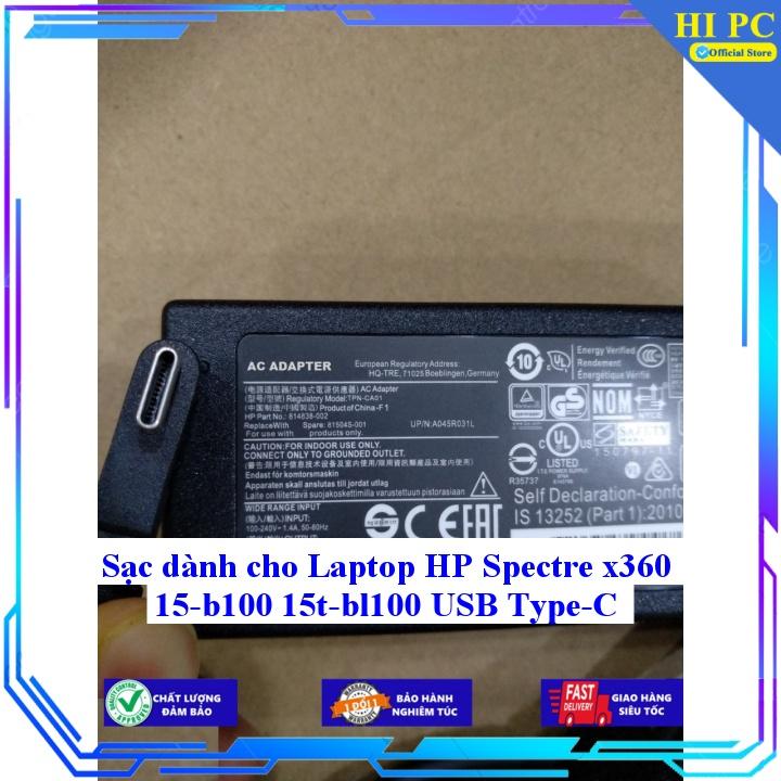 Sạc dành cho Laptop HP Spectre x360 15-b100 15t-bl100 USB Type-C - Kèm Dây nguồn - Hàng Nhập Khẩu