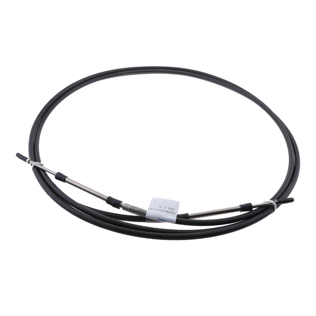 2pcs Black Throttle Remote Control Box Cable for Yamaha Outboard 11 FT