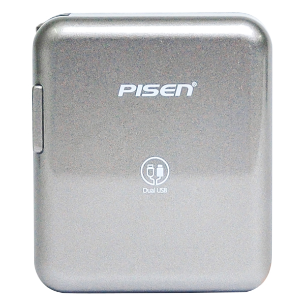 Adapter Sạc Pisen Dual USB iPad Charger 1A/2A TS-FC026 (Silver) - Hàng Chính Hãng