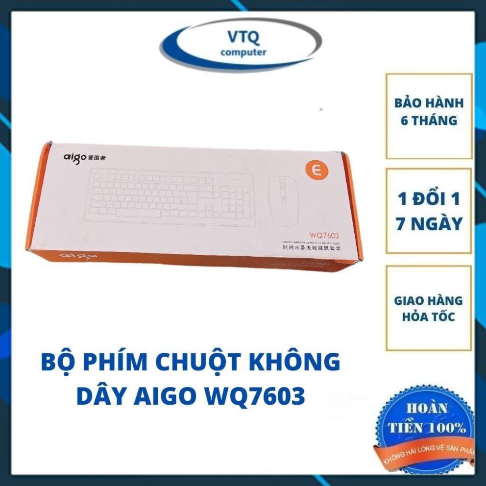 Combo bộ phím chuột không dây có tặng kèm pin, bảo hành 6 tháng