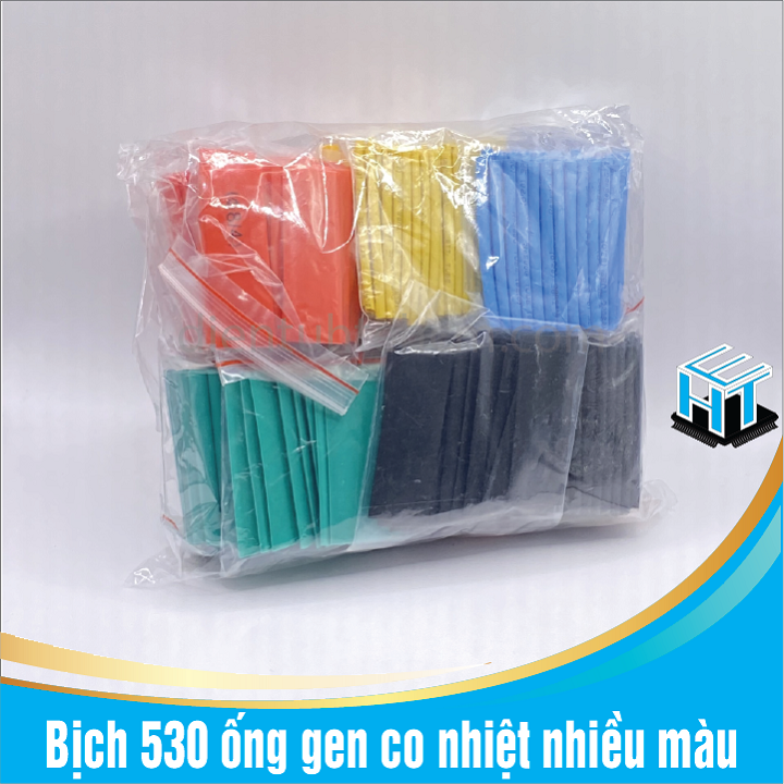 Bịch 530 ống gen co nhiệt nhiều màu, nhiều kích cỡ