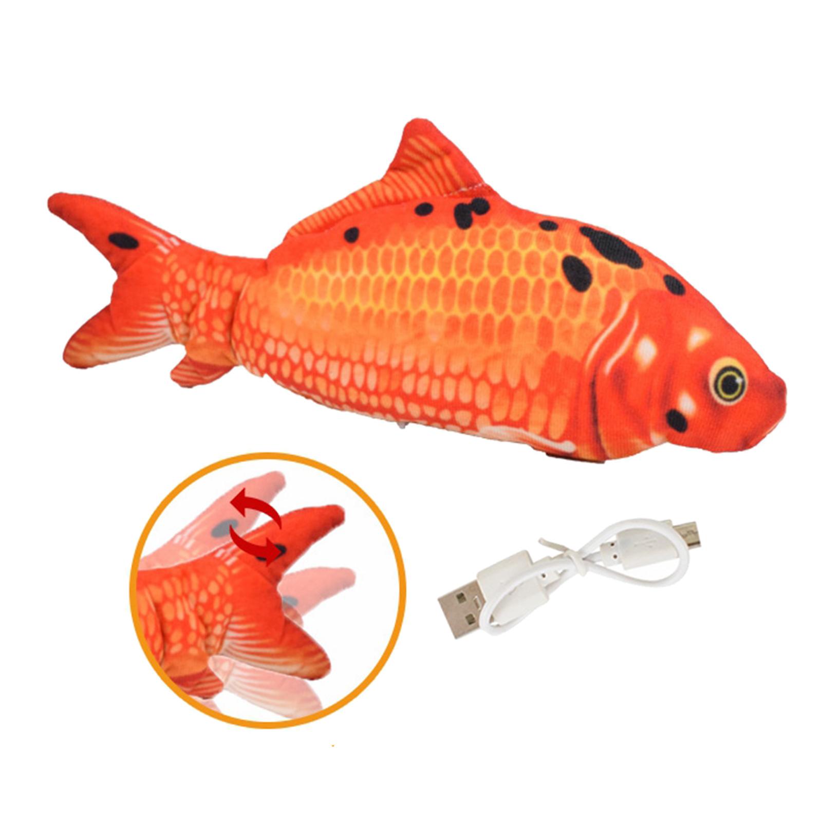 Moving Fish Toys Realistic Plush Electric Wagging Toy Rainbow Fish