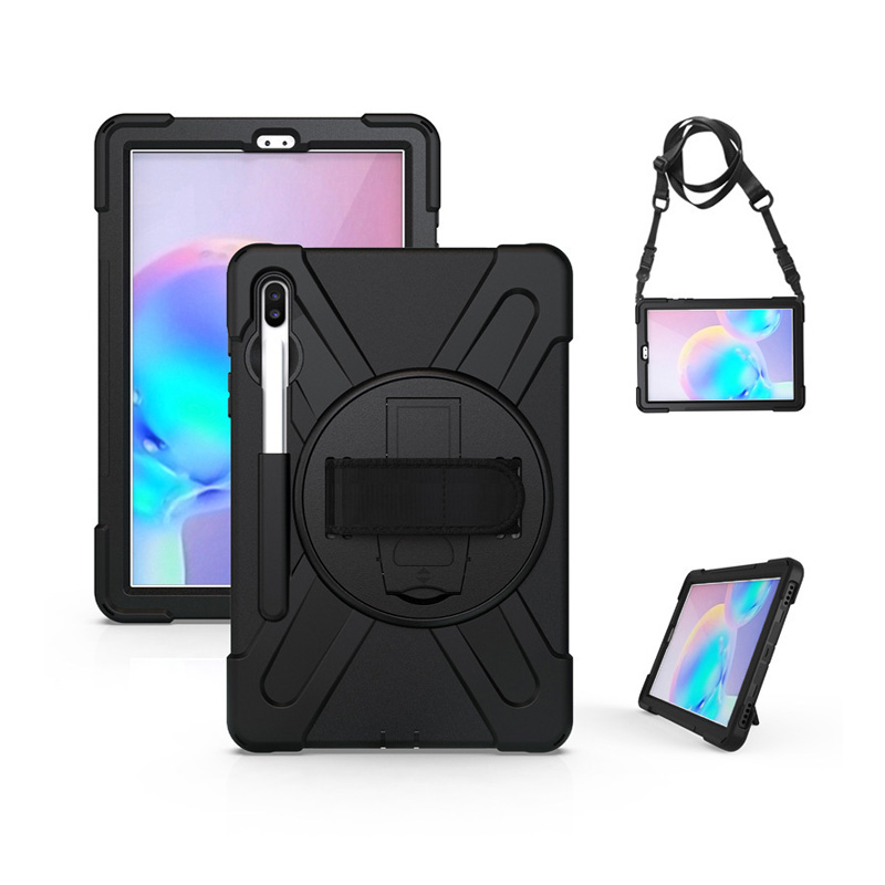 Ốp lưng dành cho Samsung Galaxy Tab S8/Tab S8 Plus/Tab S8 Ultra/Tab S7/Tab S7 Plus chống sốc dựng máy có dây đeo vai và tay