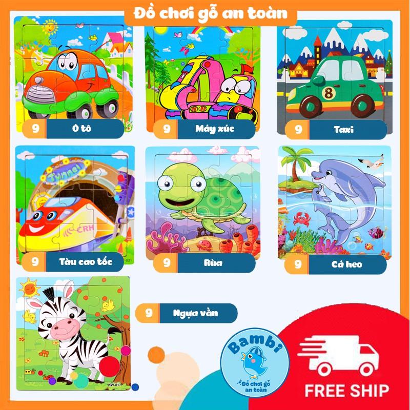 Đồ chơi tranh ghép hình gỗ puzzle - Bộ ghép hình - Tranh xếp hình