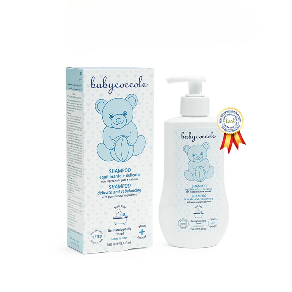 Dầu gội cho bé Babycoccole 0M+ an toàn cho trẻ sơ sinh &amp; em bé chiết xuất hoa sen 250ml