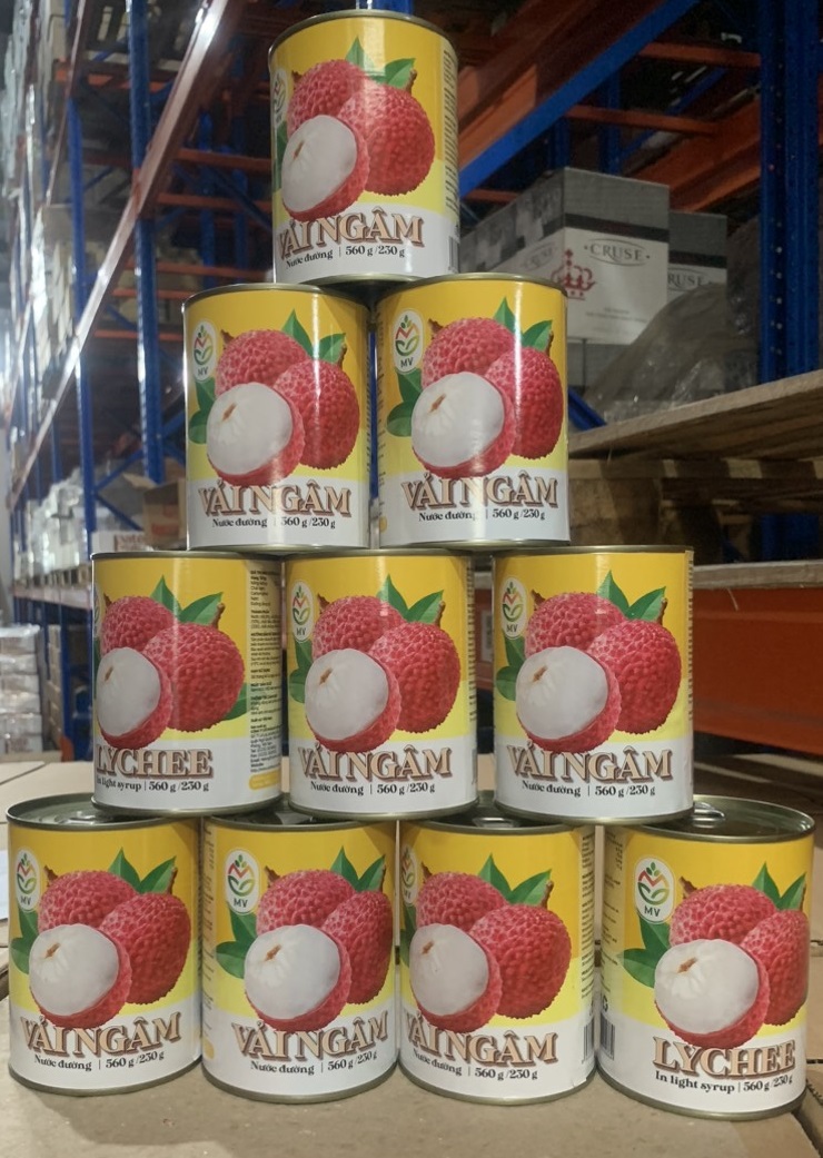 VẢI NGÂM NƯỚC ĐƯỜNG 560GR (Vải MV vàng)