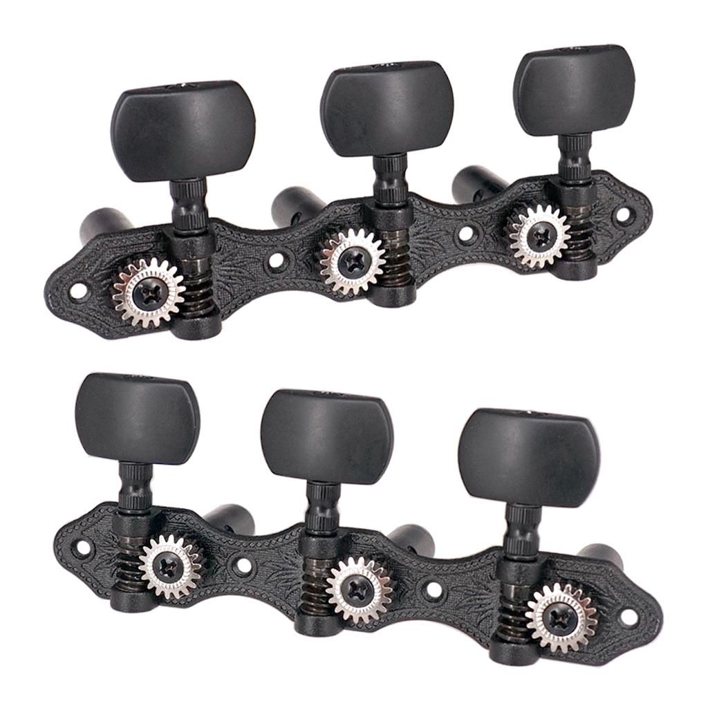 Sunnimix 6 Kim Loại Chỉnh Chốt Chìa Khóa 3 + 3 1:18 Tỷ Lệ Bánh Răng Cho 6 Dây Đàn Guitar Cổ Điển
