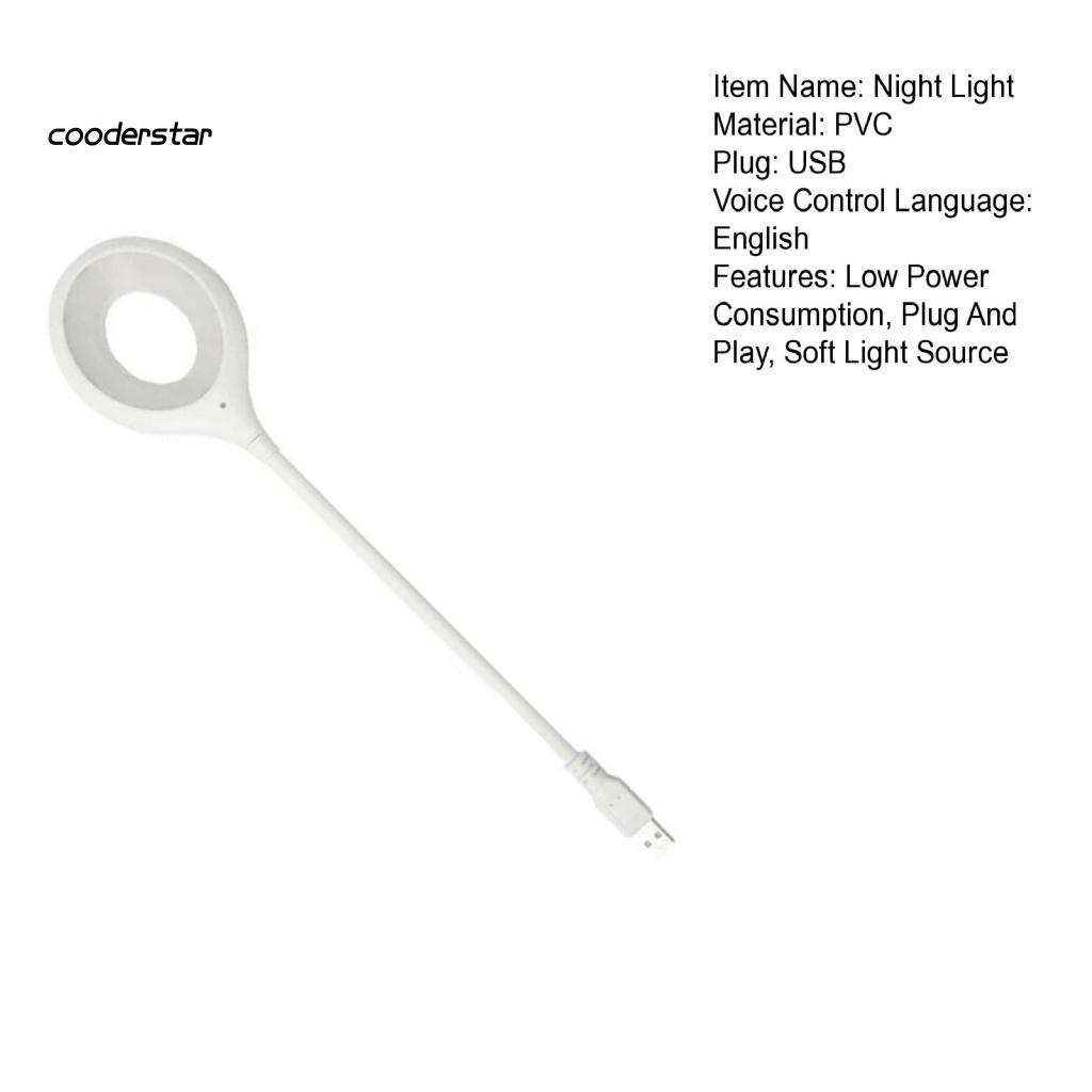 Đèn Ngủ 24 Bóng LED Hình Tròn Cổng USB