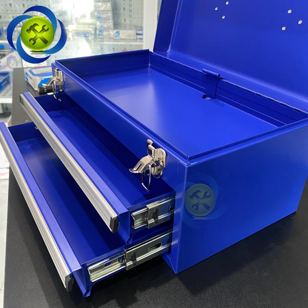 Thùng đồ nghề sắt hai ngăn kéo Workpro WP282005 kích thước 460x240x220mm màu xanh