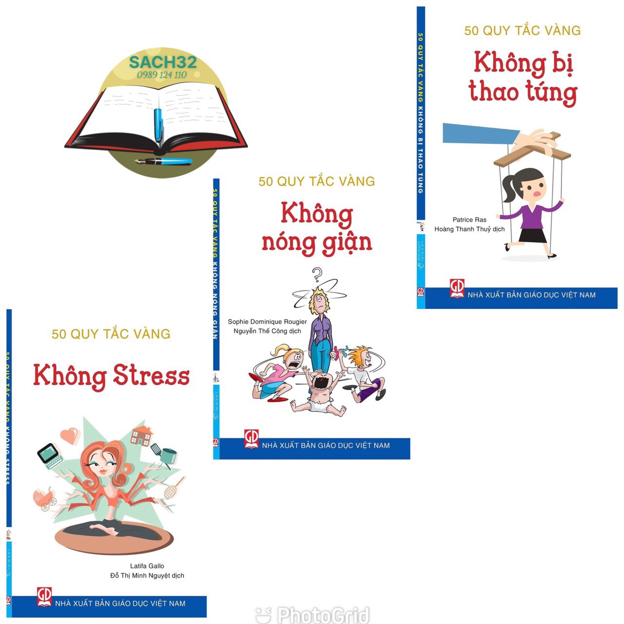 Combo 3 Cuốn 50 Quy Tắc Vàng Không Stress - Không Nóng Giận - Không Bị Thao Túng