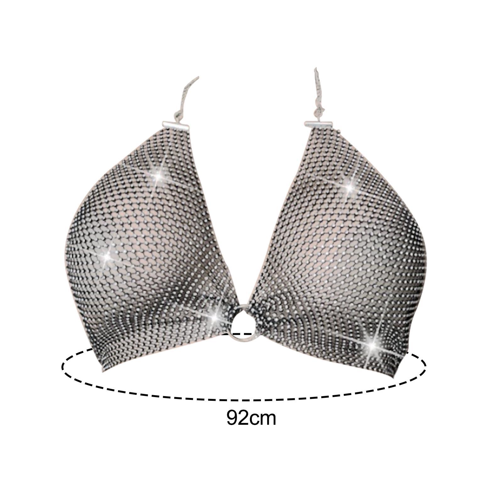 Rhinestone Crop Top Jewelry Tank Top for Women