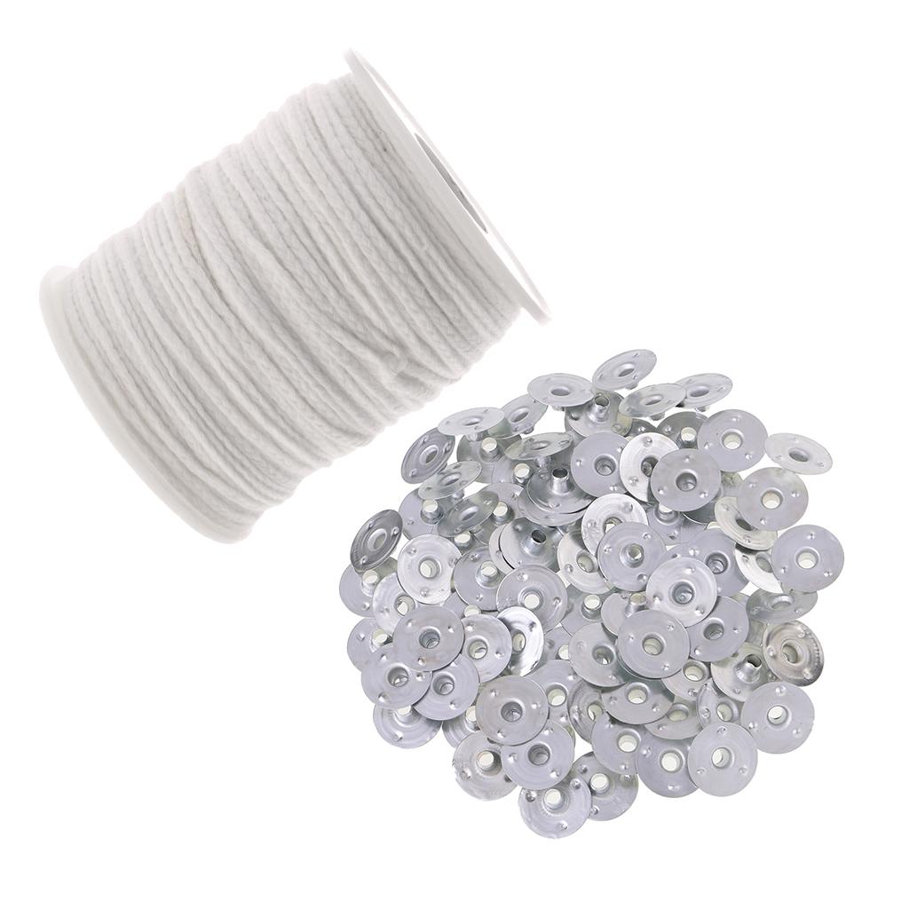 200 máy tính Nến Bấc Tab Sustainers Lõi Bông Cotton Cho Nến Làm DIY