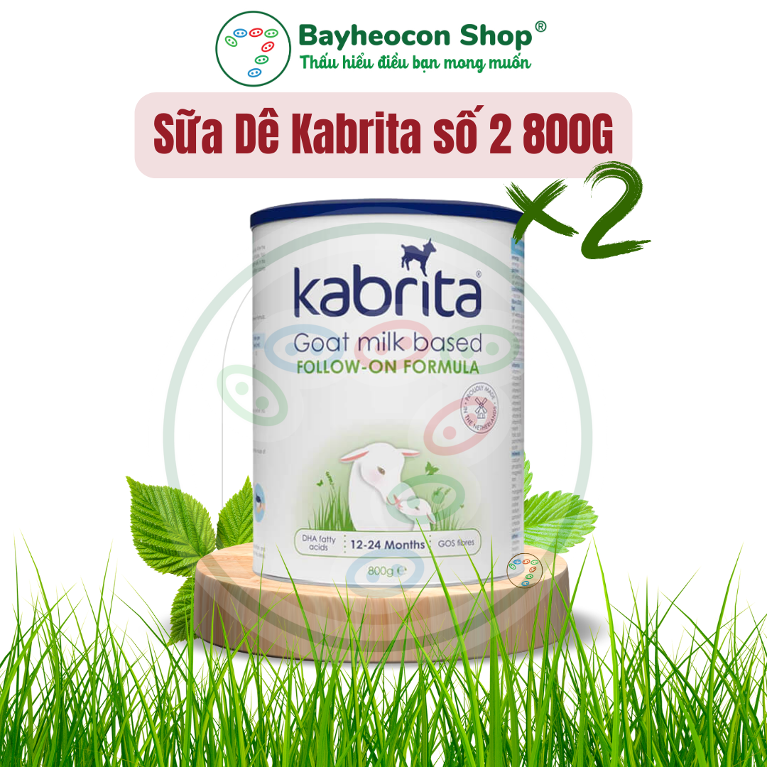 [DATE 2025] Combo 2 lon Sữa dê Kabrita Số 2 800g (1-2 tuổi)