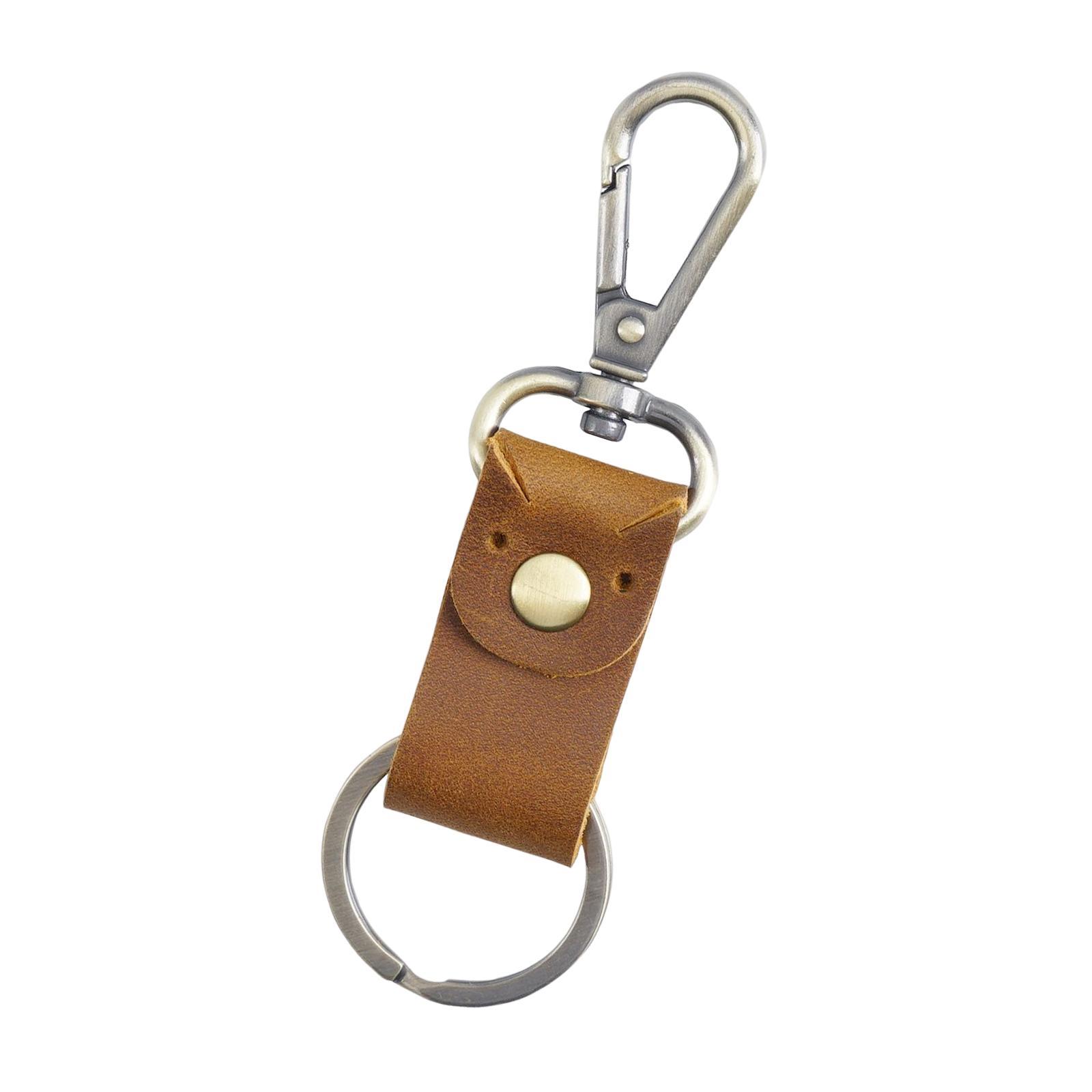 Leather Keychain Key  Unisex Business Key Chain  Fob Black