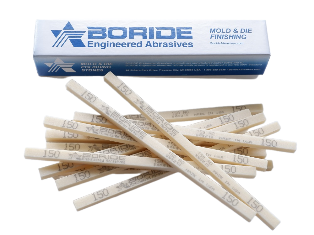 Combo 12pcs Đá đánh bóng Boride AO kích thước 1/4 X 1/4 X 6 grit 150