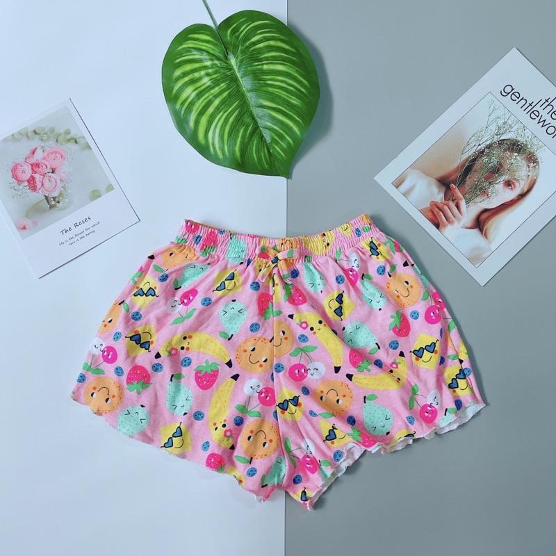 Quần đùi mặc nhà, quần váy ống rộng thun cotton chất mát siêu co giãn bigsize 80kg