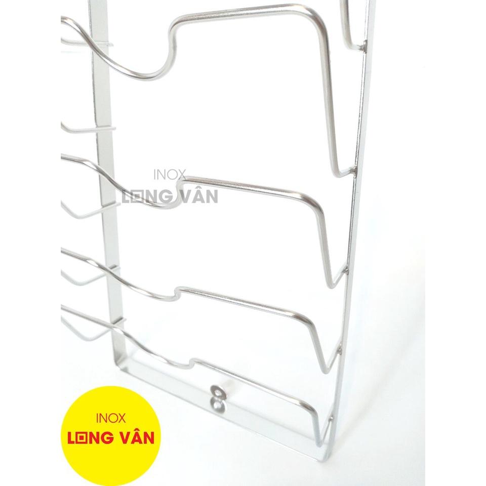 Treo máng nắp nồi vung INOX 304 cao cấp (loại 6 nắp, 9 nắp)