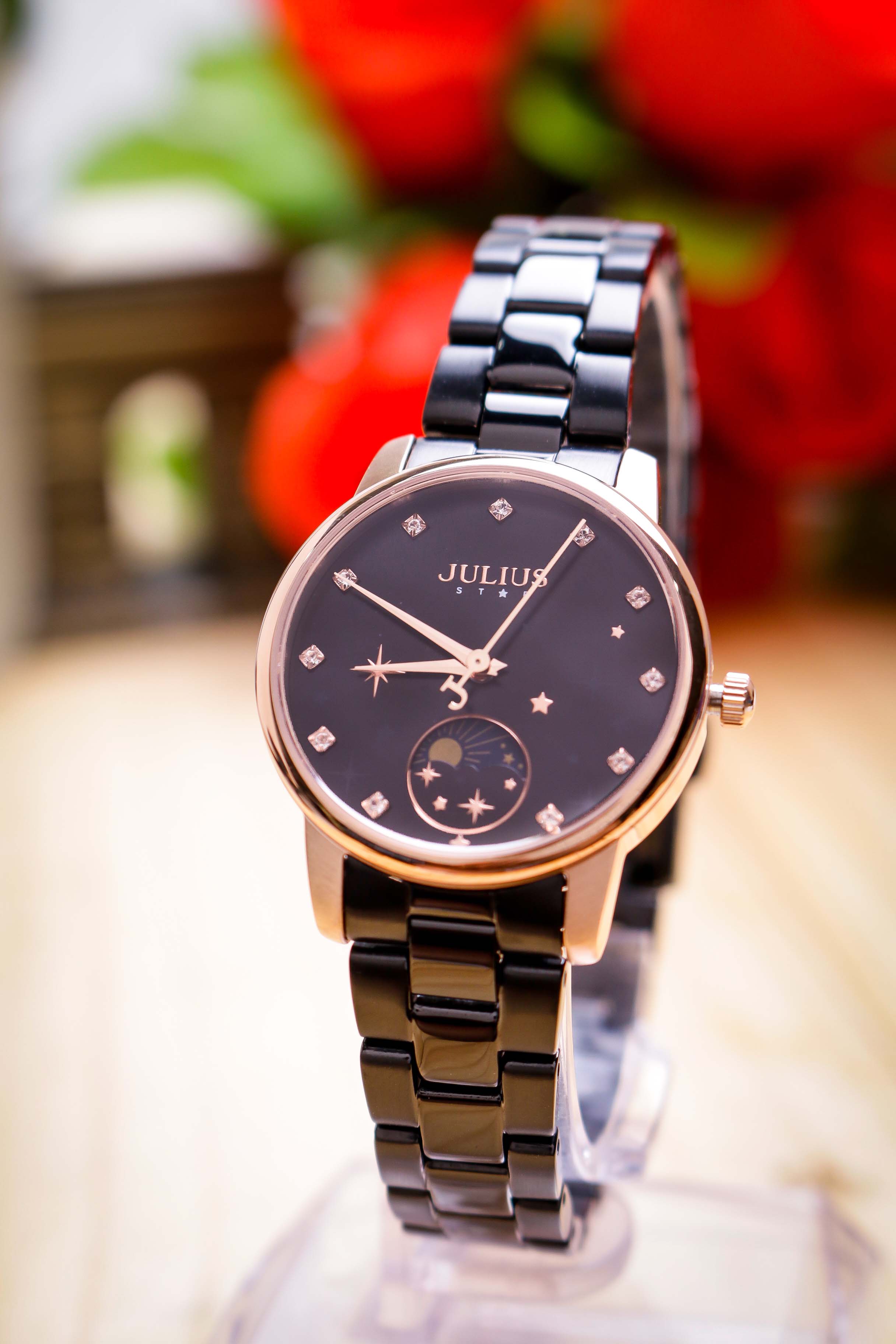 Đồng Hồ Nữ JS-029D Kính Sapphire Julius Star Hàn Quốc