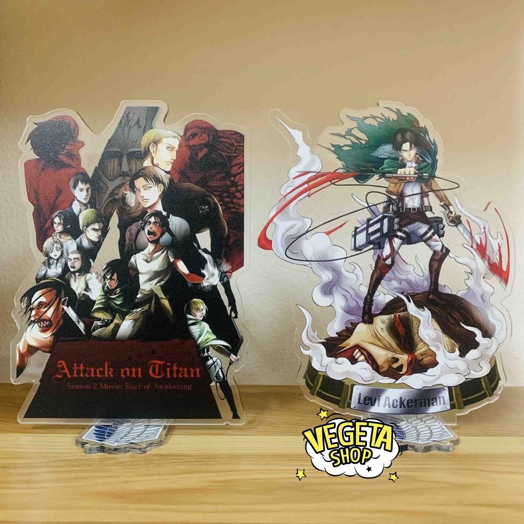 Mô Hình Tượng Standee Acrylic Mica 2 mặt - Attack On Titan - Mikasa Eren Armin Erwin Levi Hange Bertolt Annie Reiner AOT