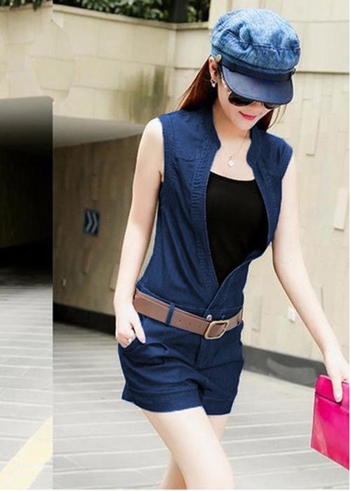 Bộ Jean Áo Liền Quần Kèm Áo Lót Trong Thời Trang