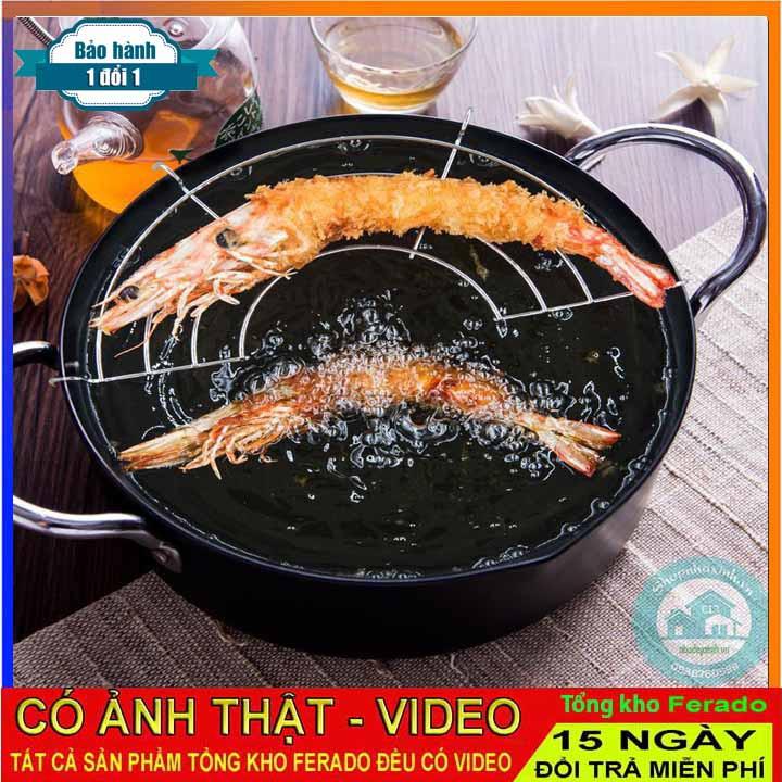 Nồi Chiên Lọc Dầu Chống Dính Có Khay Hứng Tiện Dụng