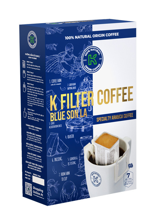 Cà Phê Phin Giấy K Coffee Filter Blue Son La 105g