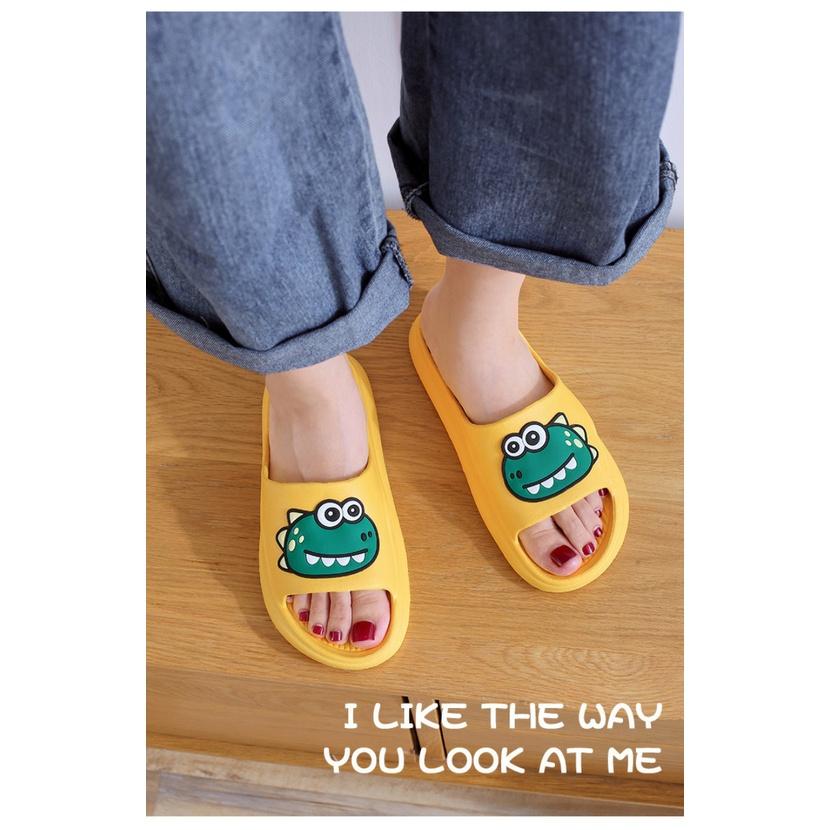Dép nữ đi trong nhà Siêu NHẸ, ÊM ÁI DINO MẶT XANH siêu cute