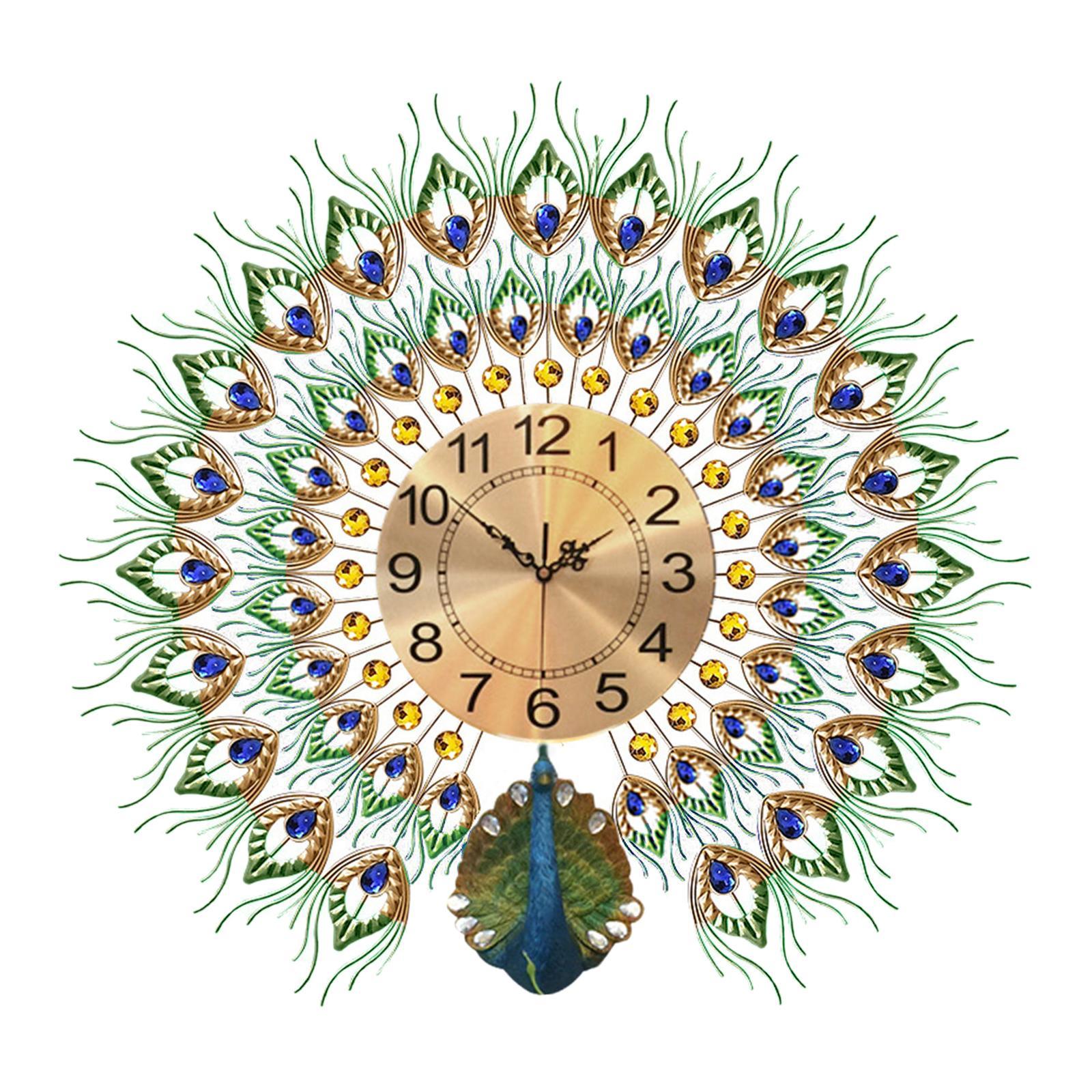 Wall Clock Hanging Clock Modern Metal Watch for Home Decor Indoor Living Room Dining Room