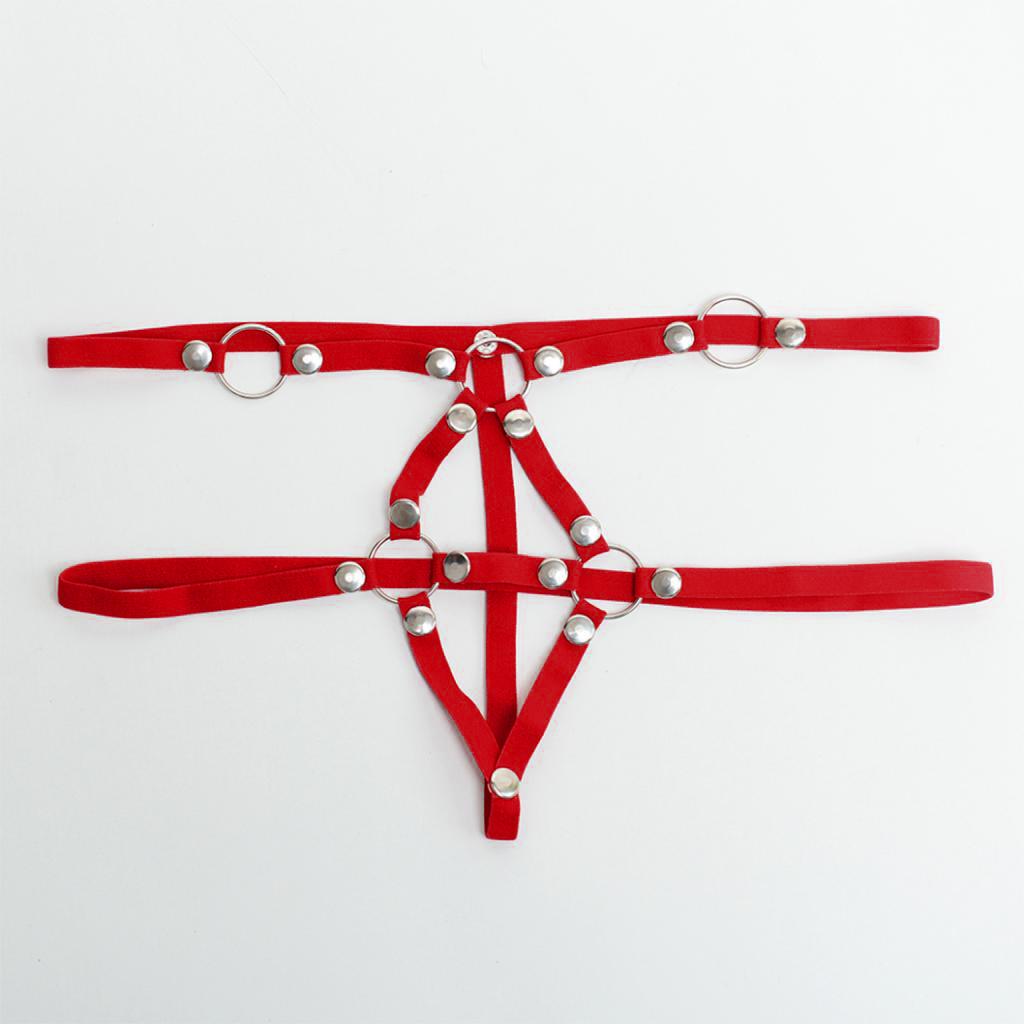 Men's Rivet Jockstrap Underwear T-Back G-String Briefs Thong Lingerie