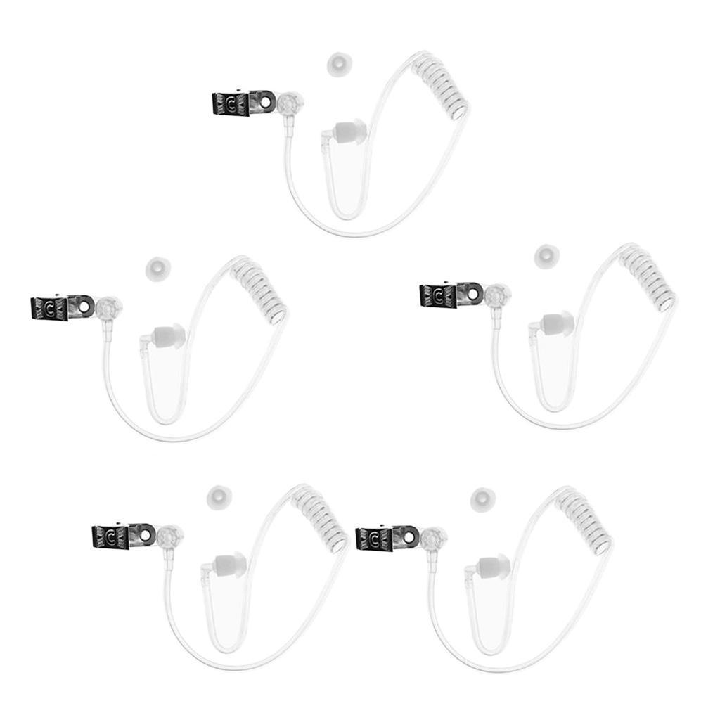 5Pieces Replacement Acoustic Coil Tube for Two Way Radio Earpiece