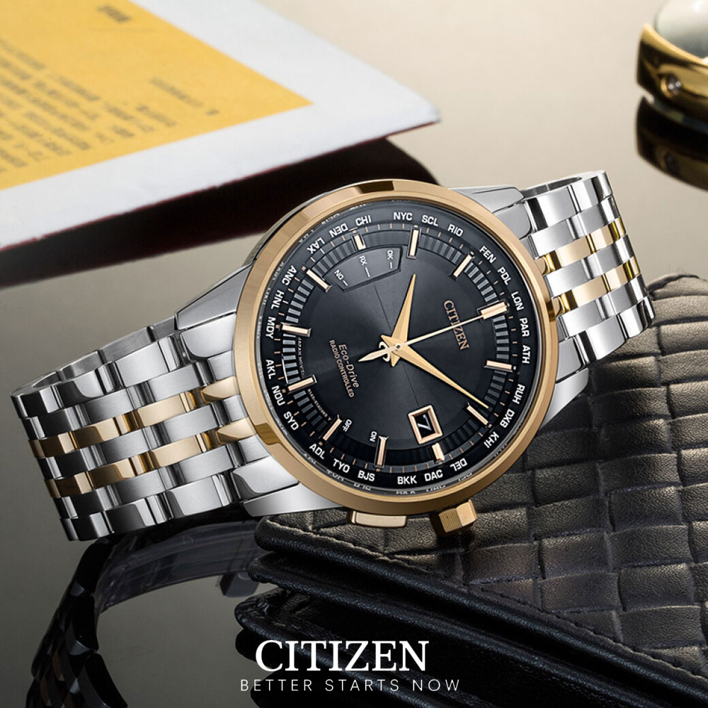 Đồng Hồ Nam Citizen Đa Chức Năng Dây Thép Không Gỉ CB0156-66E - Mặt Đen