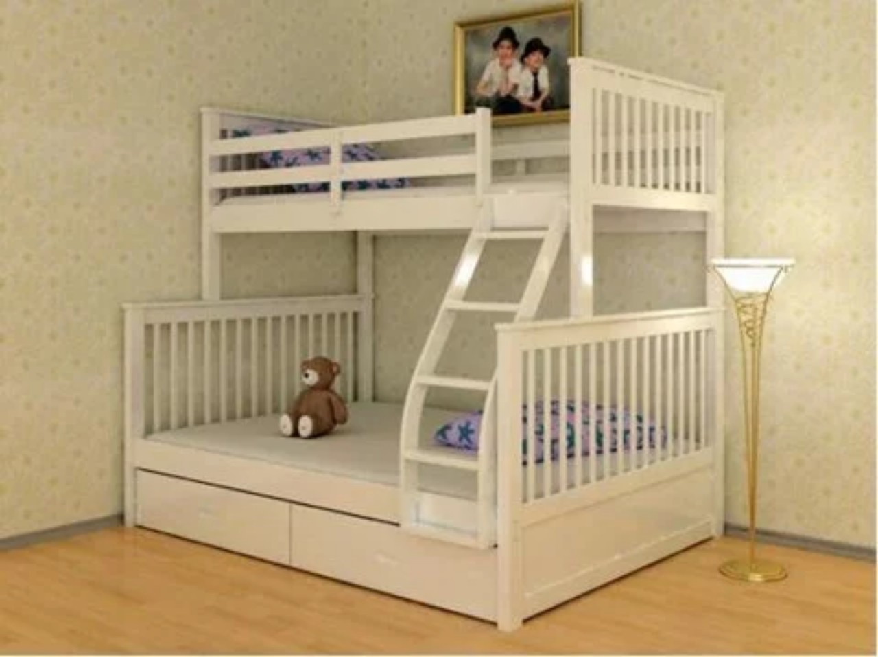 Giường tầng Asaka size( 1m4 và 1m6)